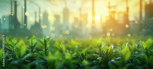 Green manufacturing Eco-friendly sustainable background