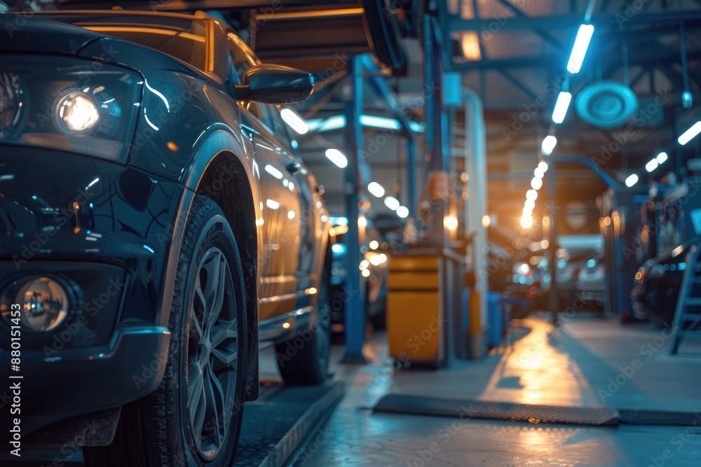 Car service station. Auto repair shop. Auto service industry. Automotive background Car service station. Auto repair shop. Auto service industry. Automotive background