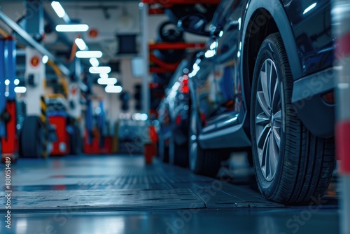 Wallpaper Mural Car service station. Auto repair shop. Auto service industry. Automotive background Torontodigital.ca