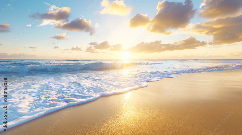 sunset on the beach, AI generated sunset on the beach, AI generated