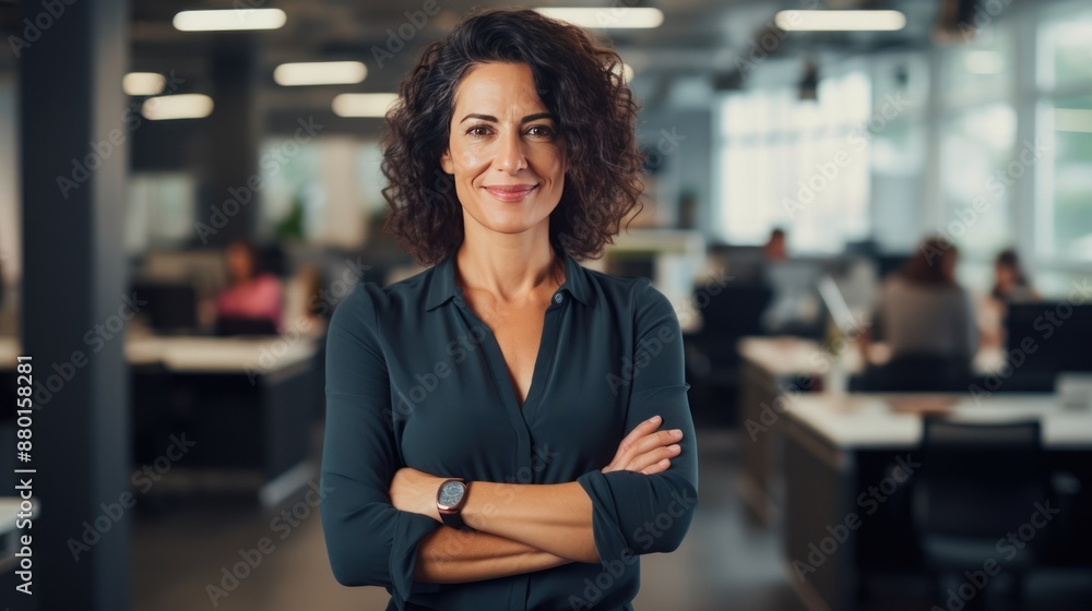 Fototapeta premium Happy 45-year-old Latin businesswoman 