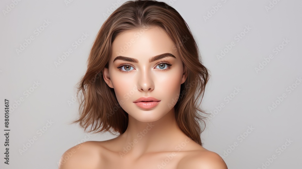 a beautiful young woman with clean fresh skin a beautiful young woman with clean fresh skin