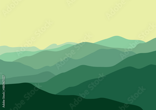 nature mountains landscape illustration design.