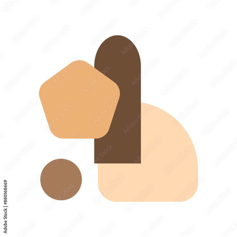 Brown Bohemian Geometric Shape Brown Bohemian Geometric Shape