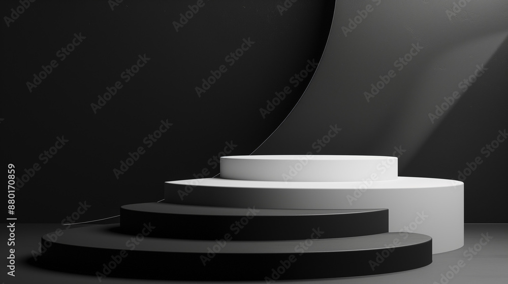 Fototapeta premium An elegant podium backdrop for a luxury watch product presentation.