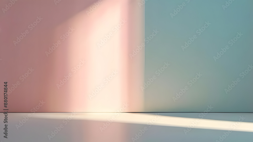 A room with a pink wall and a green wall A room with a pink wall and a green wall