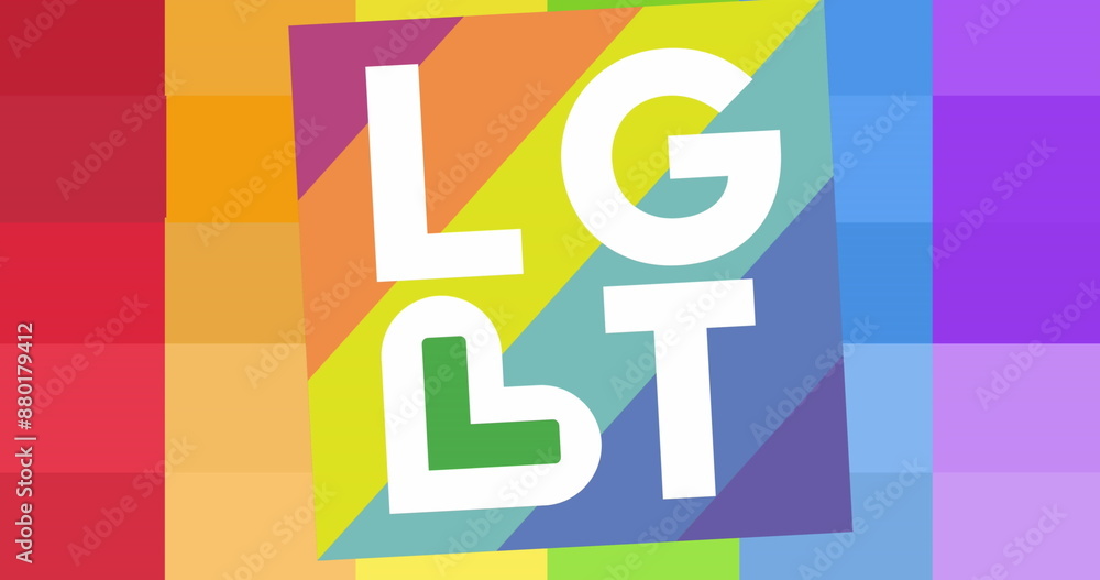 Image of lgbt text over rainbow background Image of lgbt text over rainbow background