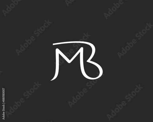 creative letter MB logo design vector template photo