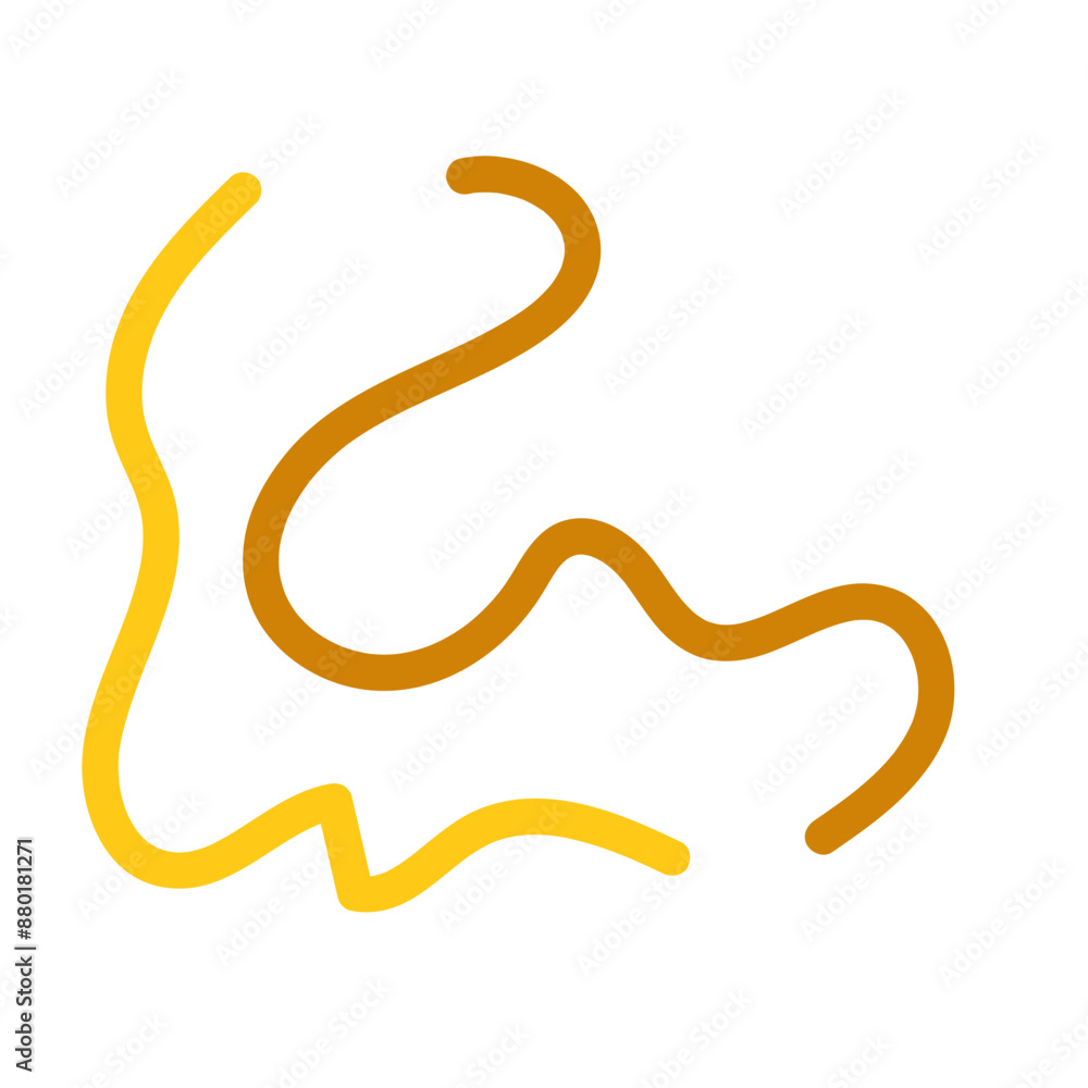 Brown yellow squiggly lines decorative Brown yellow squiggly lines decorative