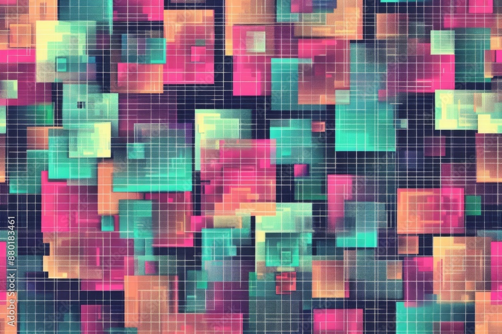 Abstract Geometric Pattern with Vibrant Colors Abstract Geometric Pattern with Vibrant Colors