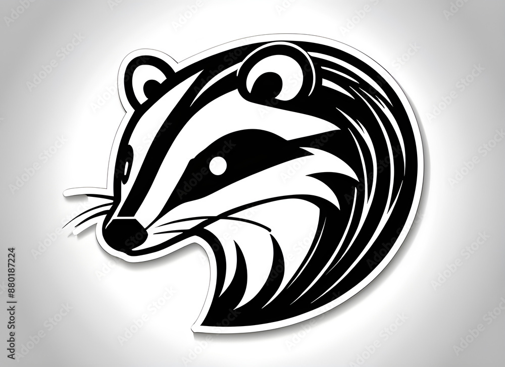 Naklejka premium badger generative ai