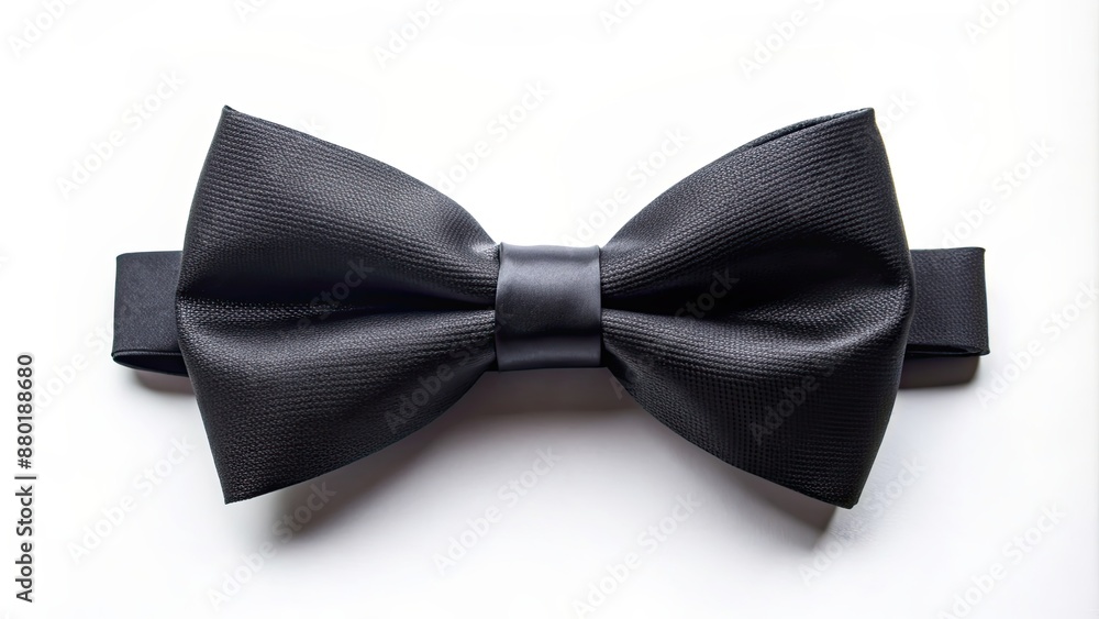 Stylish black bow tie on a white background, formalwear, fashion, accessory, elegant, menswear, groom, classy, sophisticated Stylish black bow tie on a white background, formalwear, fashion, accessory, elegant, menswear, groom, classy, sophisticated