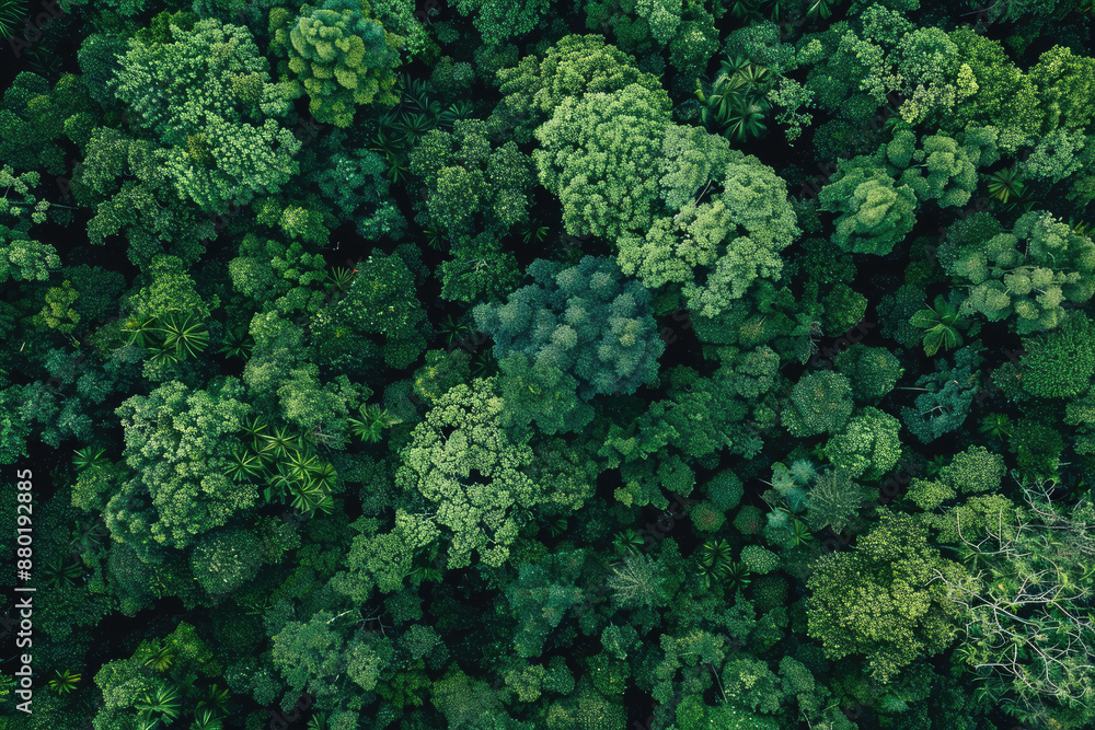 Aerial view of lush forest canopy stretching far showcasing natures beauty Aerial view of lush forest canopy stretching far showcasing natures beauty