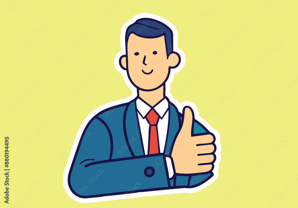 Man giving thumbs up. Hand drawn style vector design illustrations.
Man giving thumbs up. Hand drawn style vector design illustrations.