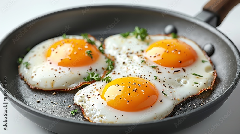 fried eggs in a pan,close up fried eggs in a pan,close up