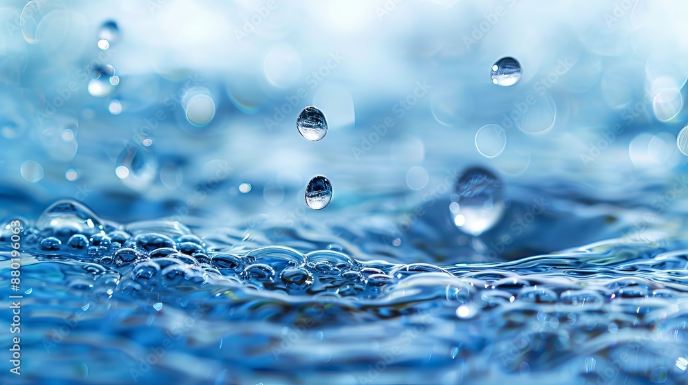 Frozen water droplets, captured in sharp focus Frozen water droplets, captured in sharp focus