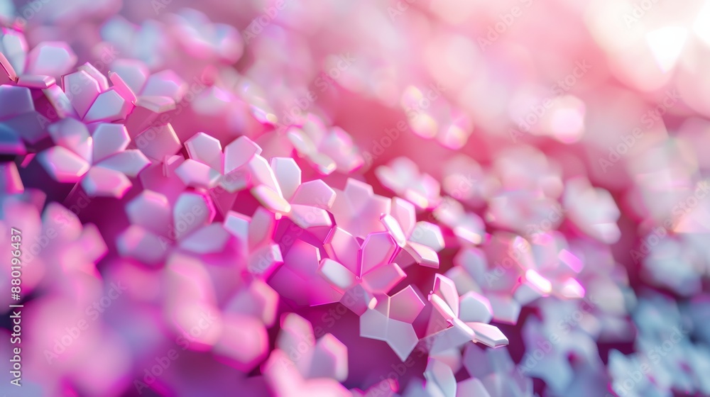 Fototapeta premium Abstract background hexagon design cosmetic technology science Skin care cosmetics solution concept. 3D rendering.