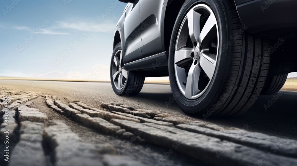 a close up of a car tire a close up of a car tire