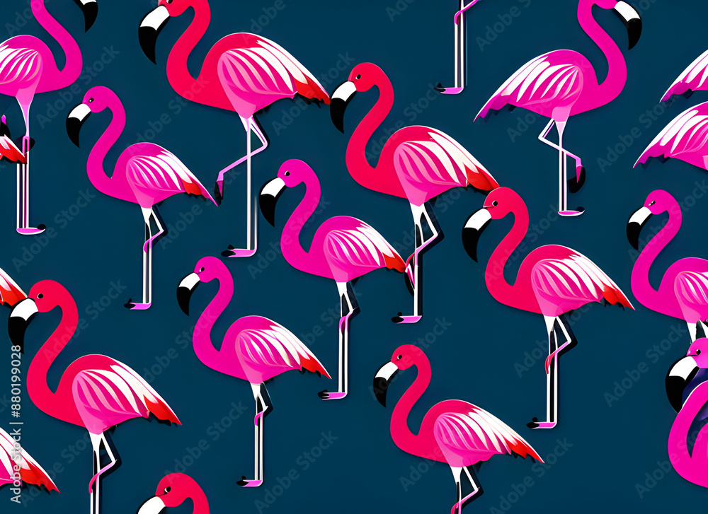 Obraz premium flamingos generative ai