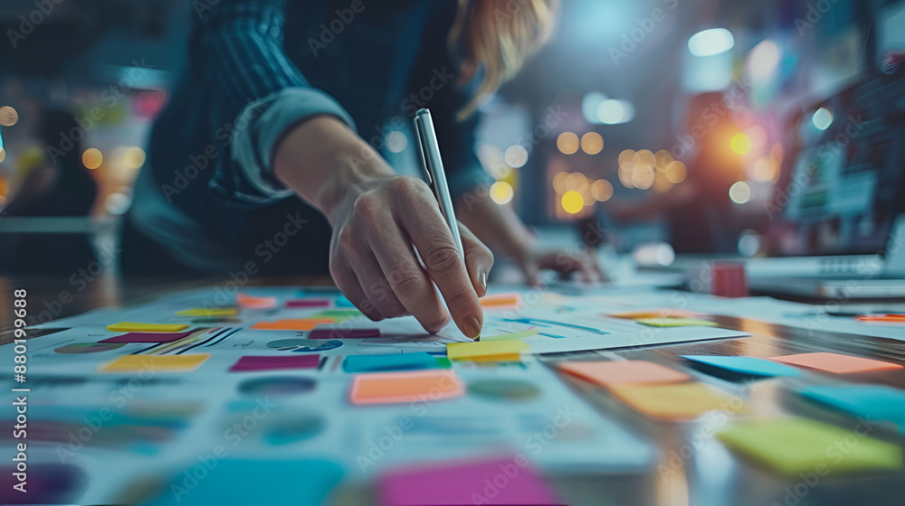 Obraz premium Business people planning strategy copy space . Generative AI