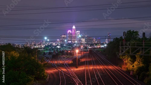 Wallpaper Mural Charlotte view from the railroad time-lapse Torontodigital.ca