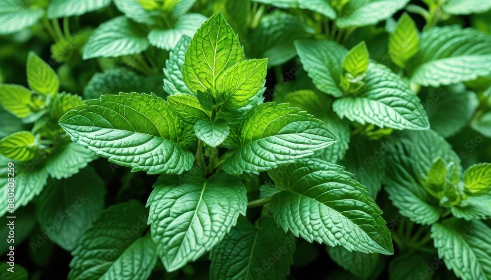 Fresh Green Mint Leaves. Fresh Green Mint Leaves.