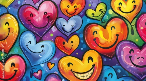 Happy Hearts Pattern: A Colorful Celebration of Joy