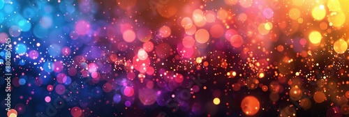 Abstract Bokeh Background with Colorful Lights