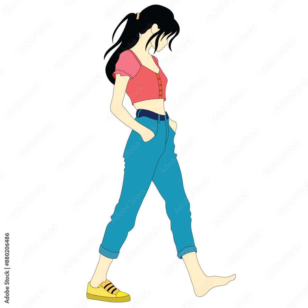 Crazy Girl Vector Art Crazy Girl Vector Art