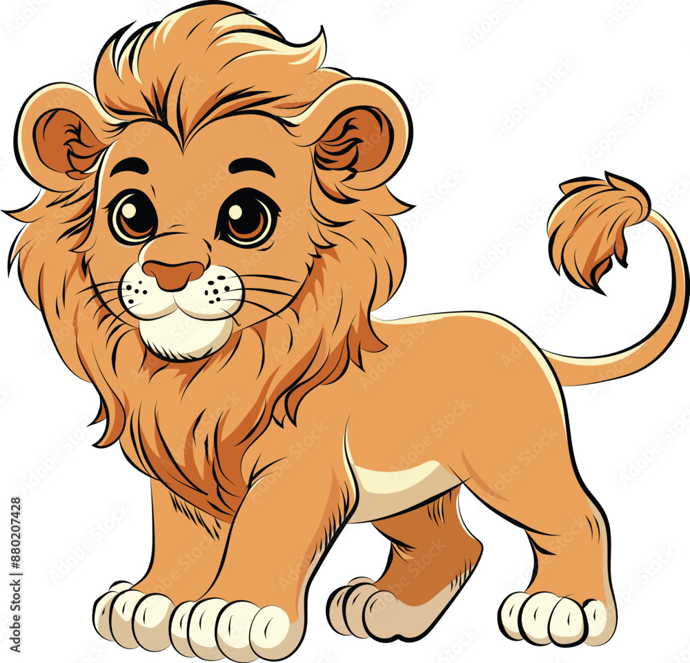 cartoon lion vector art cartoon lion vector art