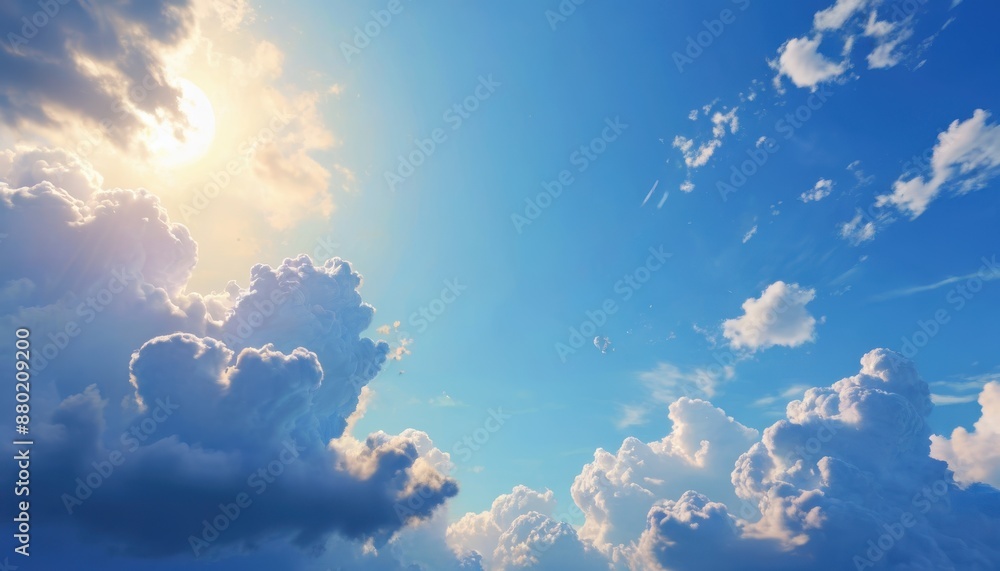 Dramatic Cumulus Clouds in Blue Sky. Dramatic Cumulus Clouds in Blue Sky.