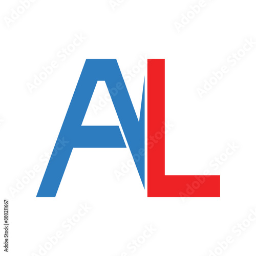letter al logo icon vector