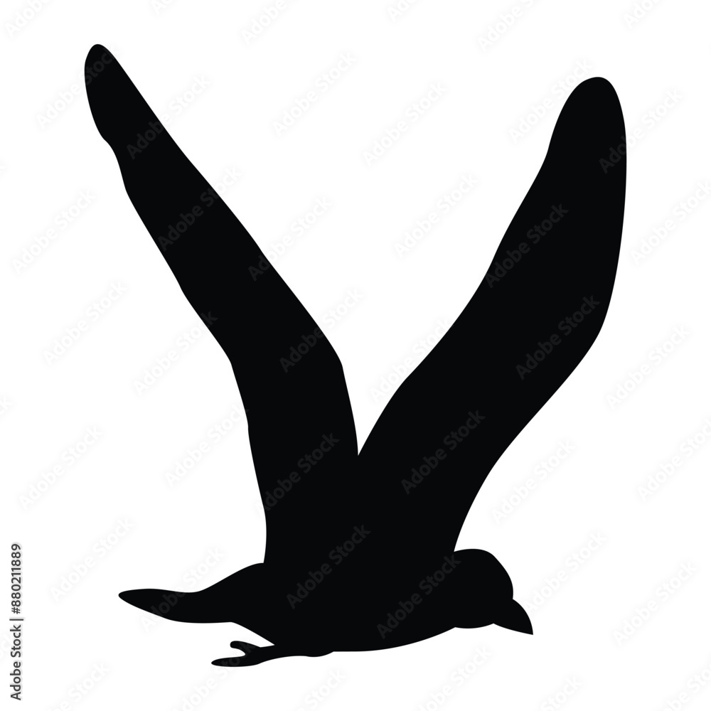 Flying Bird Silhouette Icon vector Flying Bird Silhouette Icon vector