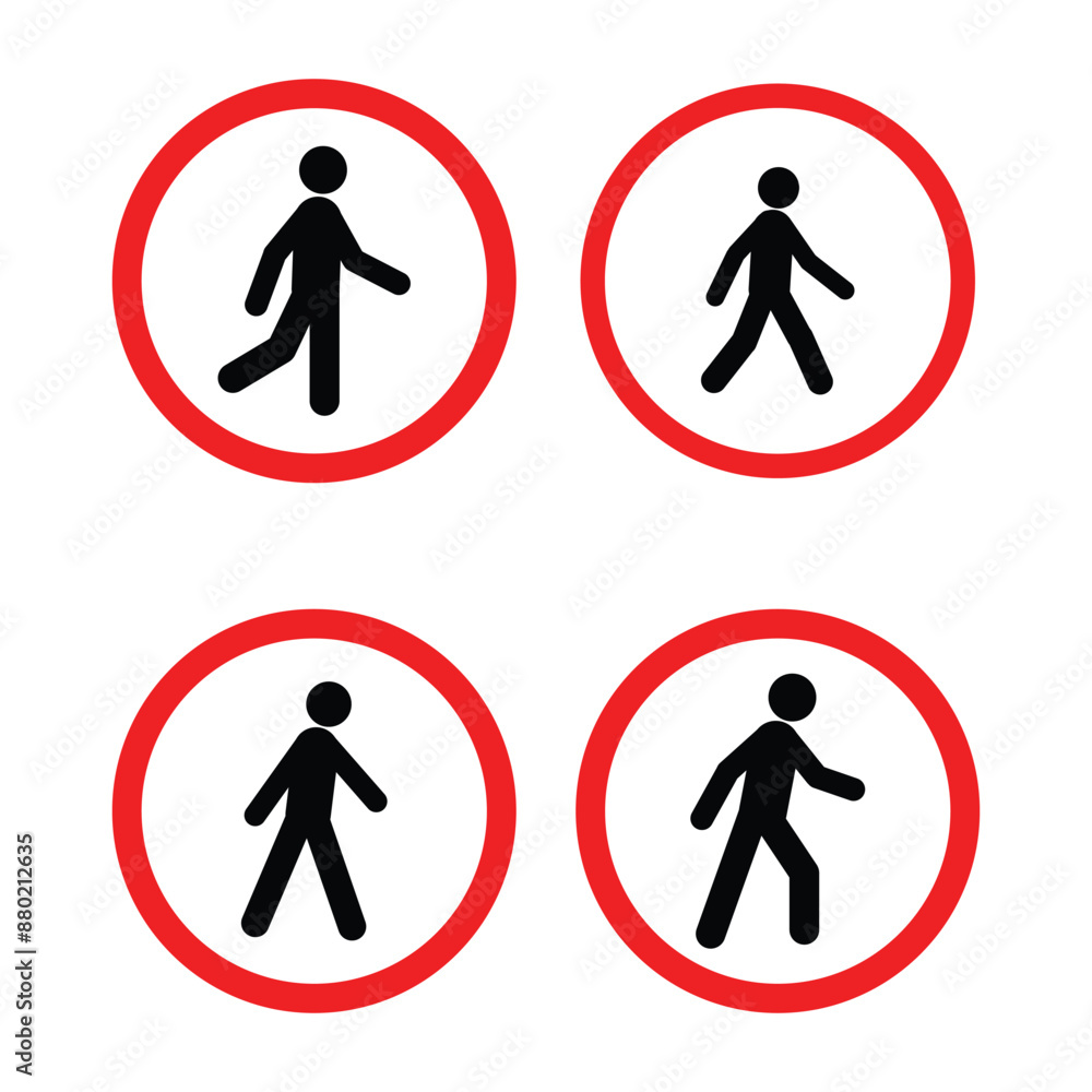 Pedestrian Sign Isolated illustration design icon Pedestrian Sign Isolated illustration design icon