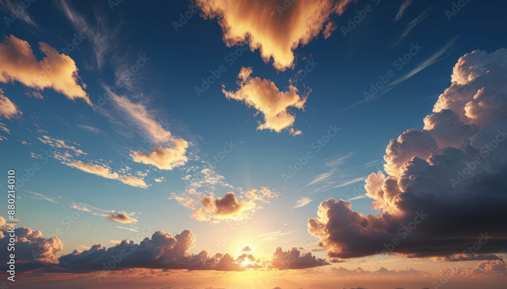 Fototapeta premium Dramatic Sunset Cloudscape.