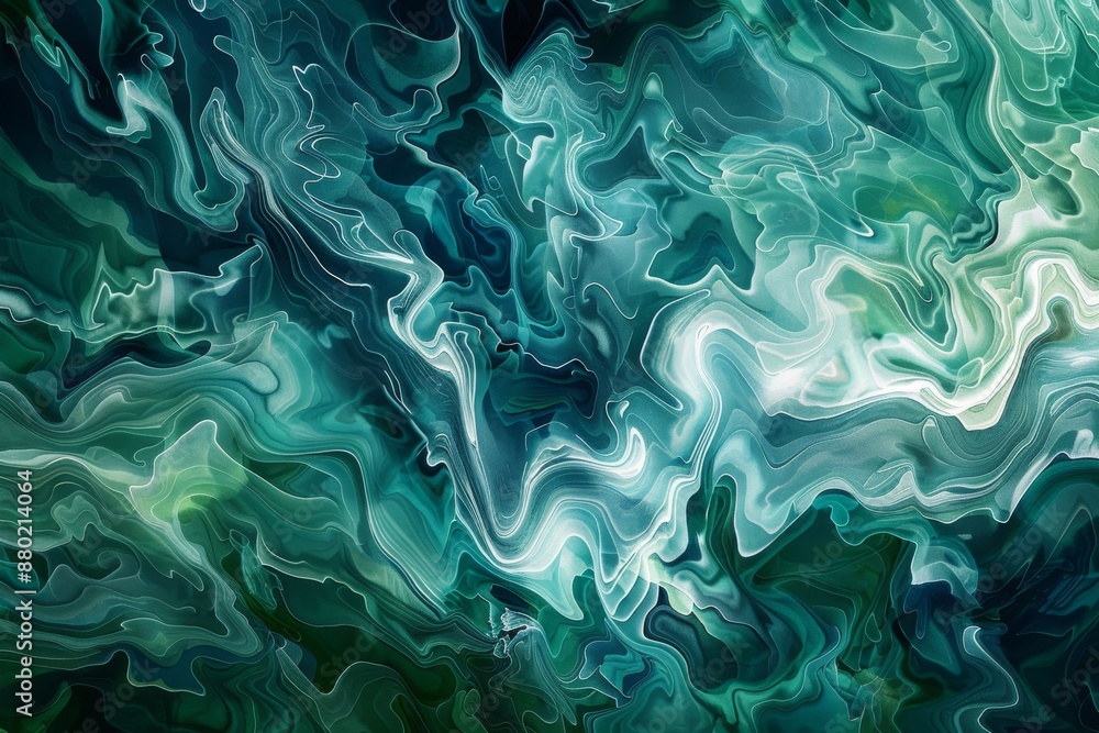 Abstract Swirling Green and White Marble Texture Abstract Swirling Green and White Marble Texture
