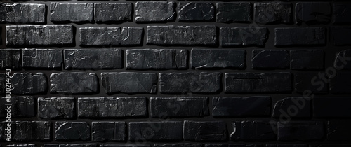 A detailed vector illustration of a black brick wall background with a textured surface. The dark color palette and rough texture give the image a modern and edgy aesthetic.