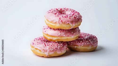 Wallpaper Mural Assortment of donuts variety on a white background Torontodigital.ca