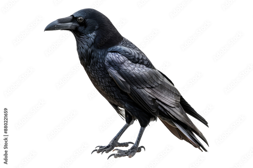 Black ravan isolated on transparent background Black ravan isolated on transparent background