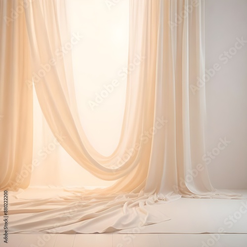 Pearl white backdrop with natural lighting illuminating the scene