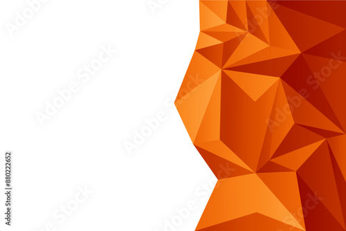 orange polygonal background vector free
