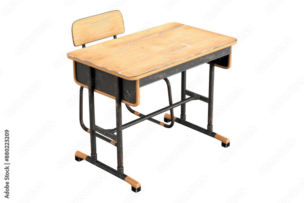 Class room desk isolated on transparent background Class room desk isolated on transparent background