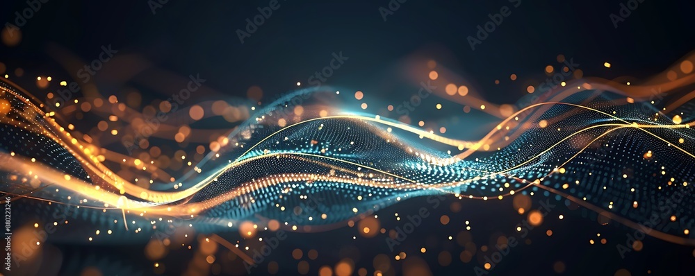 Futuristic abstract background with golden glowing light neon high speed wave lines AI generated
Futuristic abstract background with golden glowing light neon high speed wave lines AI generated
