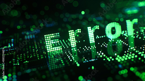 background digital error color green