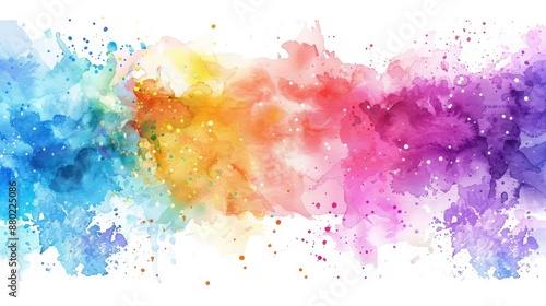 Abstract watercolor splashes in colorfull, perfect for artistic topics.