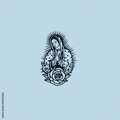 THESE HIGH QUALITY MOTHER MARIA VECTOR FOR USING VARIOUS TYPES OF DESIGN WORKS LIKE T-SHIRT, LOGO, TATTOO AND HOME WALL DESIGN