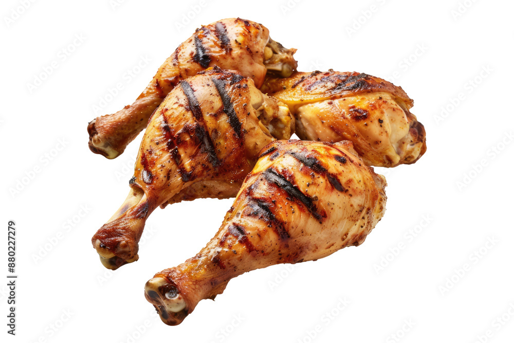 Grilled chicken isolated on transparent background
