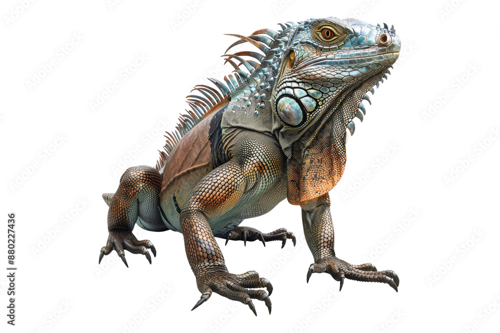 Obraz premium Iguana isolated on transparent background