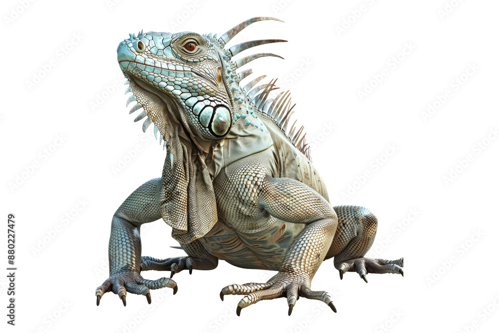 Obraz premium Iguana isolated on transparent background