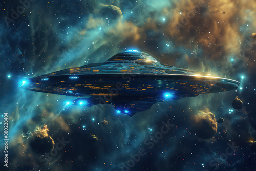 An alien spacecraft on a reconnaissance mission